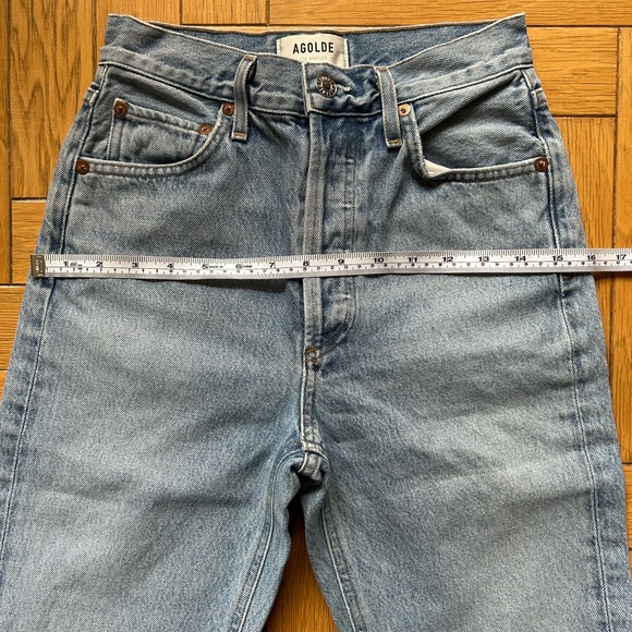Agolde Riley Straight Cut High Rise Jeans - Picture 4 of 8